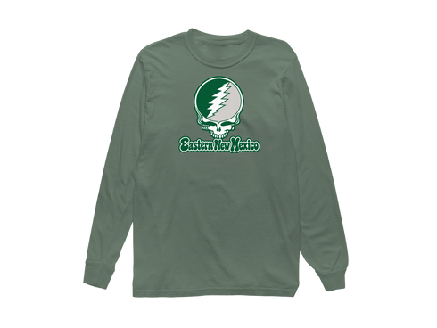 Eastern New Mexico Stealie Premium Unisex Long-Sleeve — Design: Eastern New Mexico University — Light Green