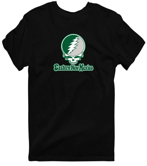 Eastern New Mexico Stealie Premium Unisex T-Shirt — Design: Eastern New Mexico University — Black