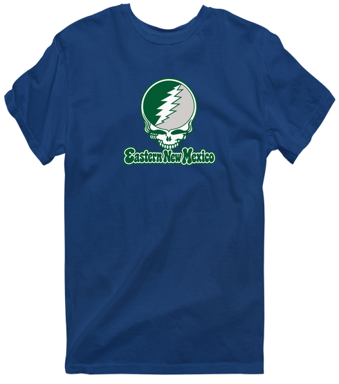 Eastern New Mexico Stealie Premium Unisex T-Shirt — Design: Eastern New Mexico University — Navy