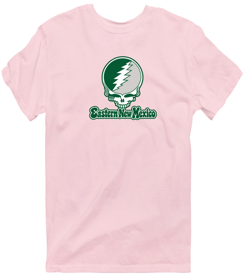 Eastern New Mexico Stealie Premium Unisex T-Shirt — Design: Eastern New Mexico University — Light Pink
