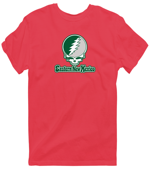 Eastern New Mexico Stealie Premium Unisex T-Shirt — Design: Eastern New Mexico University — Heather Red