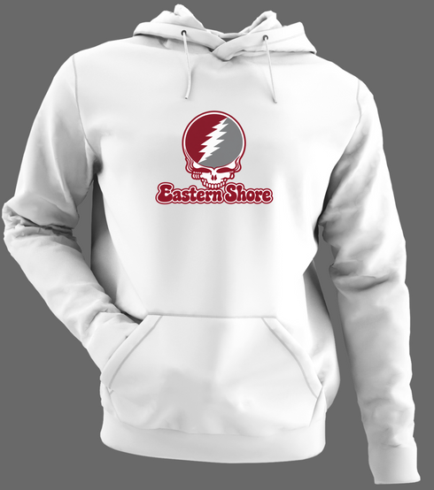 Eastern Shore Stealie Premium Unisex Hoodie — Design: Maryland Eastern Shore University of — White/Grey