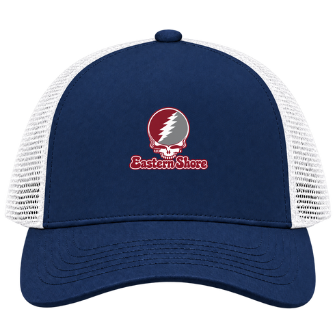 Eastern Shore Stealie Premium Unisex Trucker Cap — Design: Maryland Eastern Shore University of — Navy/White