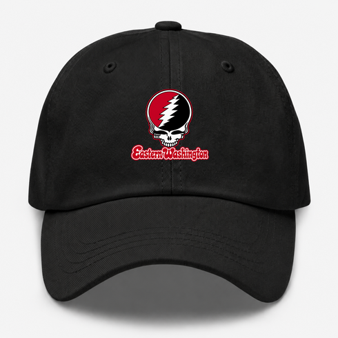 Eastern Washington Stealie Premium Unisex Dad Hat — Design: Eastern Washington University — Black