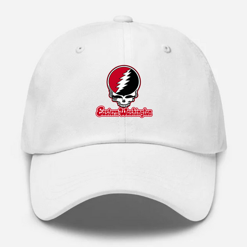 Eastern Washington Stealie Premium Unisex Dad Hat — Design: Eastern Washington University — White