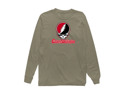Eastern Washington Stealie Premium Unisex Long-Sleeve — Design: Eastern Washington University — Sandstone