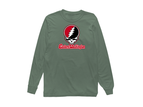 Eastern Washington Stealie Premium Unisex Long-Sleeve — Design: Eastern Washington University — Light Green