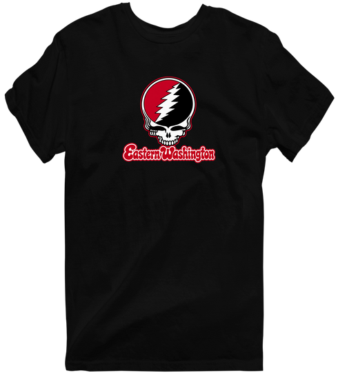 Eastern Washington Stealie Premium Unisex T-Shirt — Design: Eastern Washington University — Black