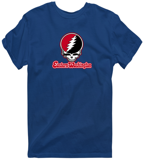 Eastern Washington Stealie Premium Unisex T-Shirt — Design: Eastern Washington University — Navy