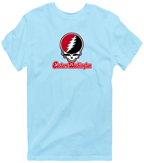 Eastern Washington Stealie Premium Unisex T-Shirt — Design: Eastern Washington University — Light Blue