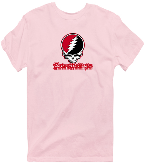 Eastern Washington Stealie Premium Unisex T-Shirt — Design: Eastern Washington University — Light Pink