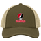 Eastern Washington Stealie Premium Unisex Trucker Cap — Design: Eastern Washington University — Moss/Khaki