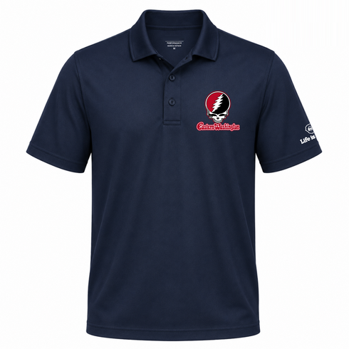 Eastern Washington Stealie Premium Unisex Polo — Design: Eastern Washington University — Navy
