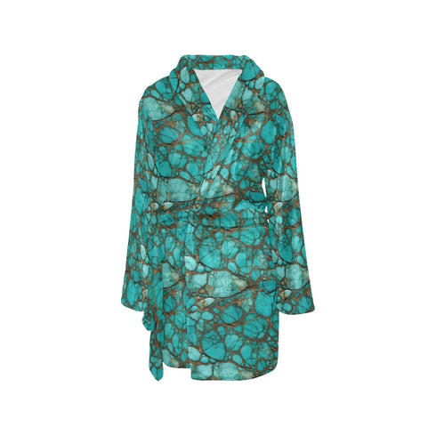 Grateful Dead - All Turquoise Women's Bath Robe - StealieShop