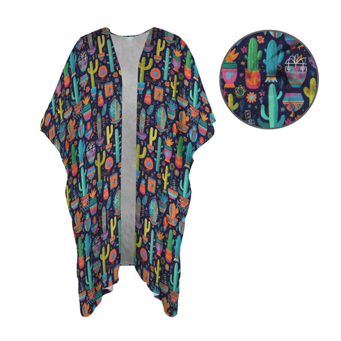 Grateful Dead - Crazy Cactus Lady Duster Kimono Coverup - StealieShop