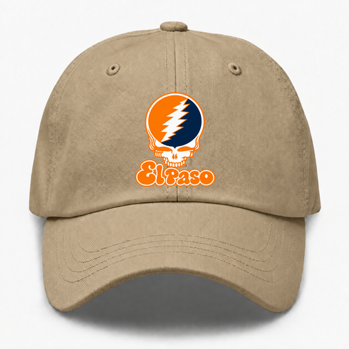 El Paso Stealie Premium Unisex Dad Hat — Design: Texas at El Paso The University of — Khaki