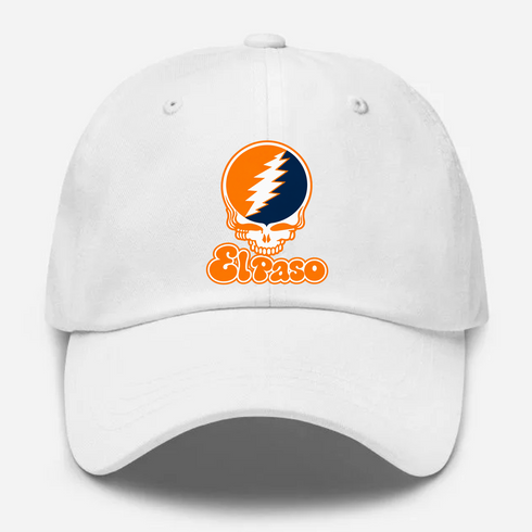 El Paso Stealie Premium Unisex Dad Hat — Design: Texas at El Paso The University of — White