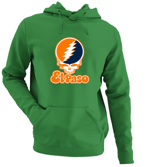 El Paso Stealie Premium Unisex Hoodie — Design: Texas at El Paso The University of — Irish Green
