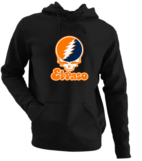 El Paso Stealie Premium Unisex Hoodie — Design: Texas at El Paso The University of — Black