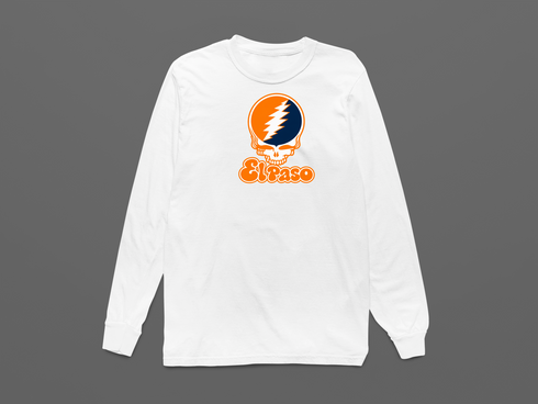 El Paso Stealie Premium Unisex Long-Sleeve — Design: Texas at El Paso The University of — White