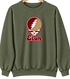 Elon Stealie Premium Unisex Crewneck — Design: Elon University — Military Green