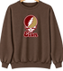 Elon Stealie Premium Unisex Crewneck — Design: Elon University — Brown