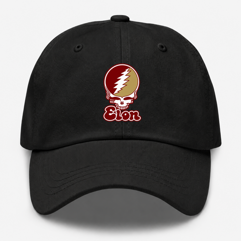 Elon Stealie Premium Unisex Dad Hat — Design: Elon University — Black