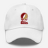 Elon Stealie Premium Unisex Dad Hat — Design: Elon University — White