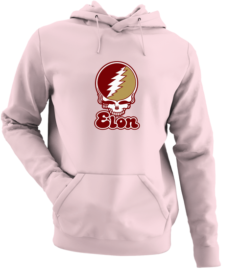 Elon Stealie Premium Unisex Hoodie — Design: Elon University — Light Pink