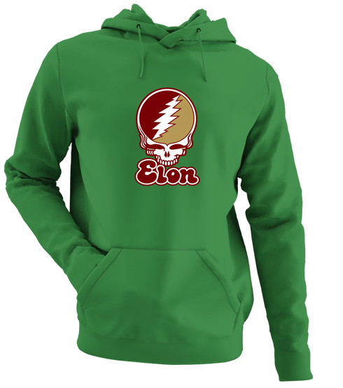 Elon Stealie Premium Unisex Hoodie — Design: Elon University — Irish Green