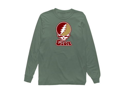 Elon Stealie Premium Unisex Long-Sleeve — Design: Elon University — Light Green