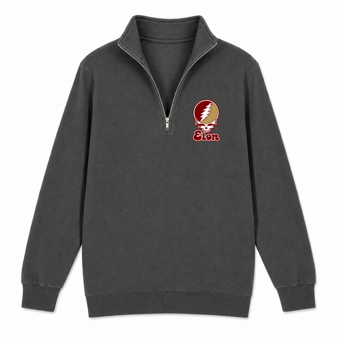 Elon Stealie Premium Unisex Quarter-Zip — Design: Elon University — Charcoal