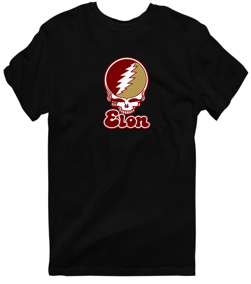 Elon Stealie Premium Unisex T-Shirt — Design: Elon University — Black