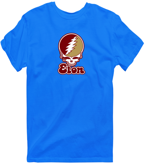 Elon Stealie Premium Unisex T-Shirt — Design: Elon University — Royal