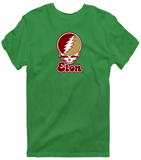 Elon Stealie Premium Unisex T-Shirt — Design: Elon University — Irish Green
