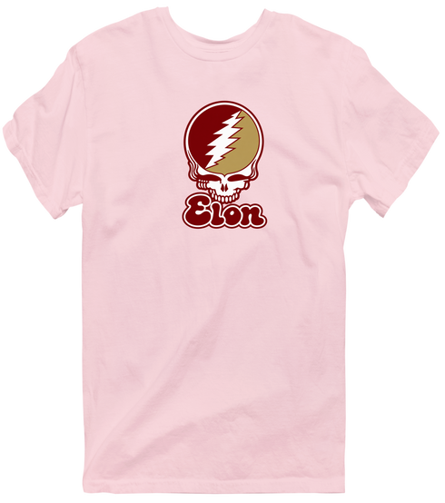 Elon Stealie Premium Unisex T-Shirt — Design: Elon University — Light Pink
