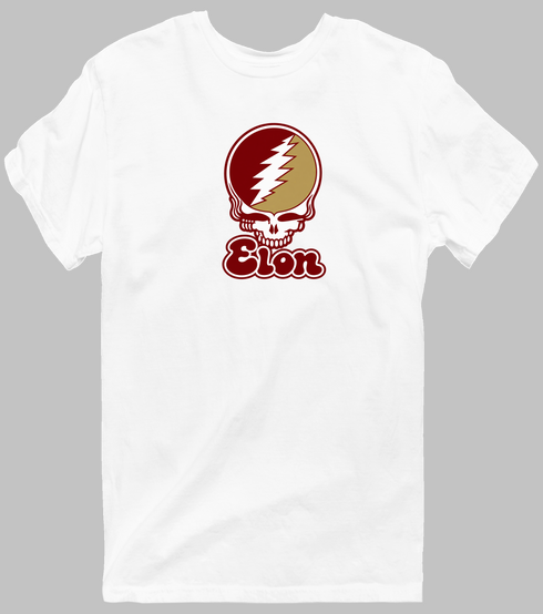 Elon Stealie Premium Unisex T-Shirt — Design: Elon University — White