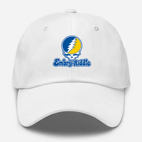 Embry-Riddle Stealie Premium Unisex Dad Hat — Design: Embry-Riddle — White