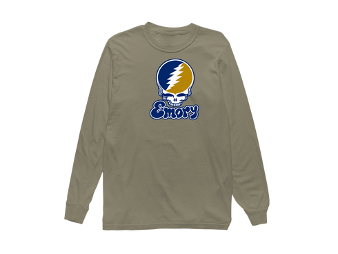 Emory Stealie Premium Unisex Long-Sleeve — Design: Emory University — Sandstone