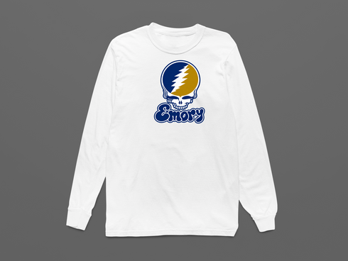Emory Stealie Premium Unisex Long-Sleeve — Design: Emory University — White