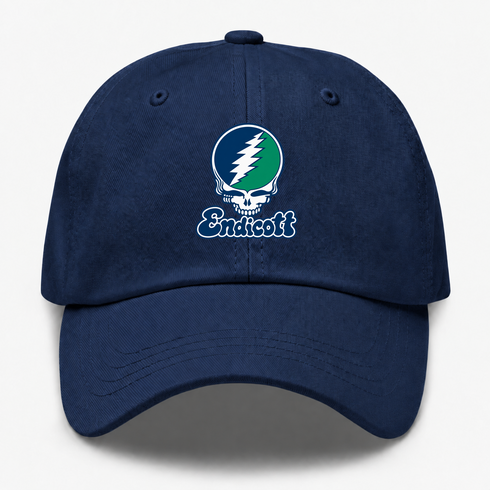Endicott Stealie Premium Unisex Dad Hat — Design: Endicott College — Navy