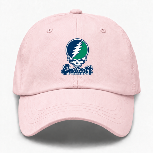 Endicott Stealie Premium Unisex Dad Hat — Design: Endicott College — Pink