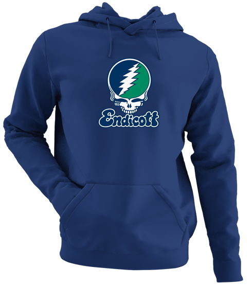Endicott Stealie Premium Unisex Hoodie — Design: Endicott College — Navy