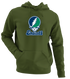 Endicott Stealie Premium Unisex Hoodie — Design: Endicott College — Military Green
