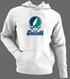 Endicott Stealie Premium Unisex Hoodie — Design: Endicott College — White/Grey