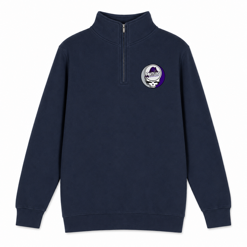 High Point University - Premium Grateful Dead Quarter-Zip Pullover - Navy - 3