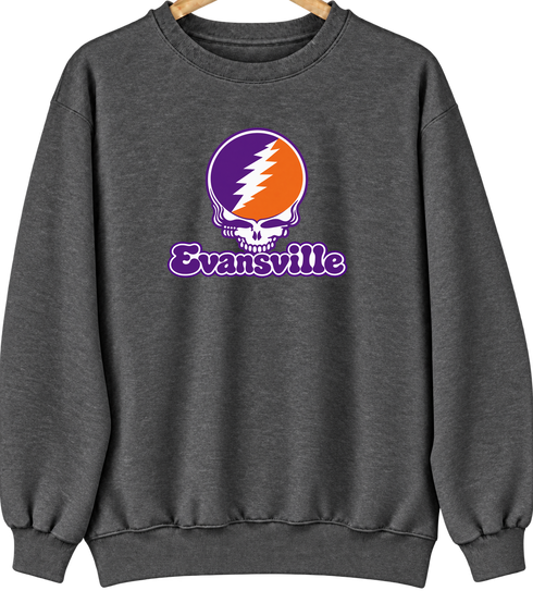 Evansville Stealie Premium Unisex Crewneck — Design: Evansville University of — Dark Heather