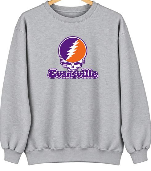 Evansville Stealie Premium Unisex Crewneck — Design: Evansville University of — Sport Grey