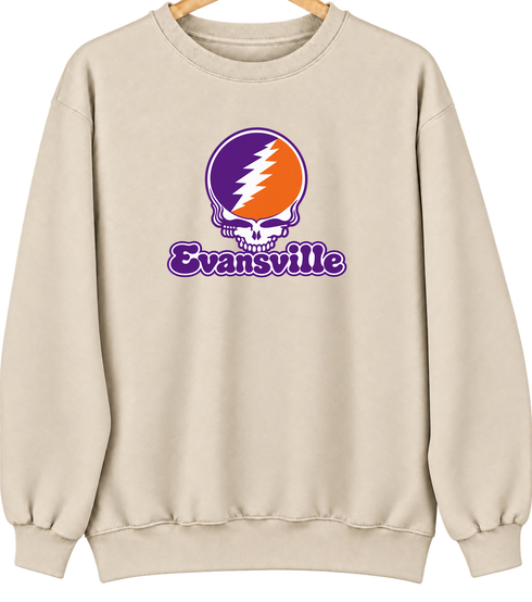 Evansville Stealie Premium Unisex Crewneck — Design: Evansville University of — Sand