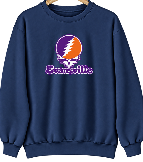 Evansville Stealie Premium Unisex Crewneck — Design: Evansville University of — Navy